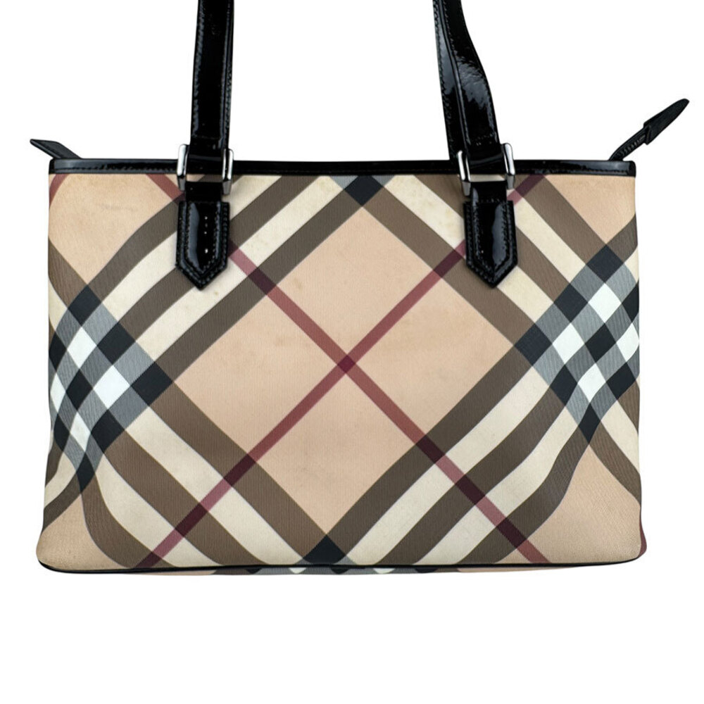Burberry shoulder bag patent leather Beige Tan multicolor black - Picture 2 of 4